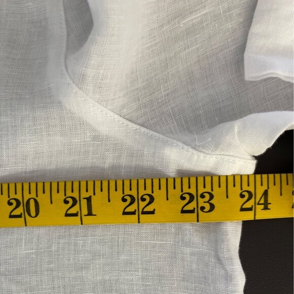 Garnet Hill Women European Flax Linen Tunic Top Size XL Quiet Luxury Coastal - Picture 10 of 10